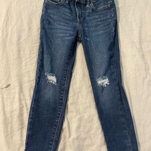 Kids Old Navy Dark Blue Distressed Skinny Jeans